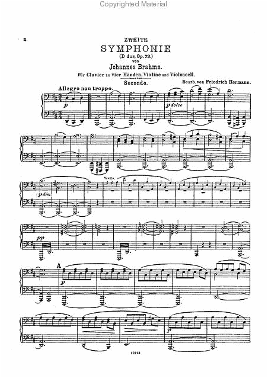 Symphony in D, Op. 73 Violin scores gallery preview page 2