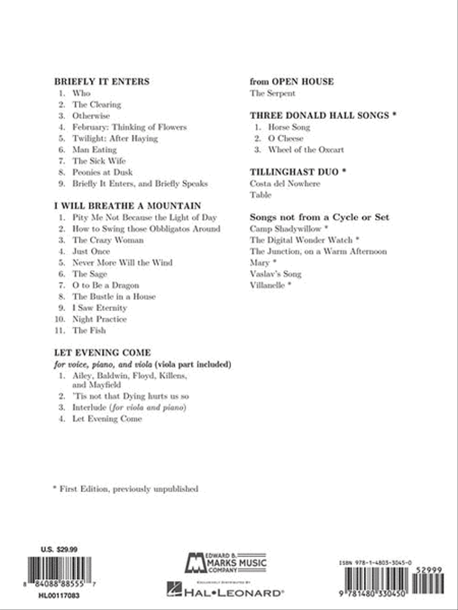 Concert Songs - Volume 1 (1975-2000) Voice scores gallery preview page 2