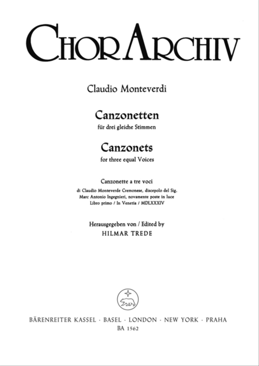 Canzonetten SSA scores gallery preview page 1