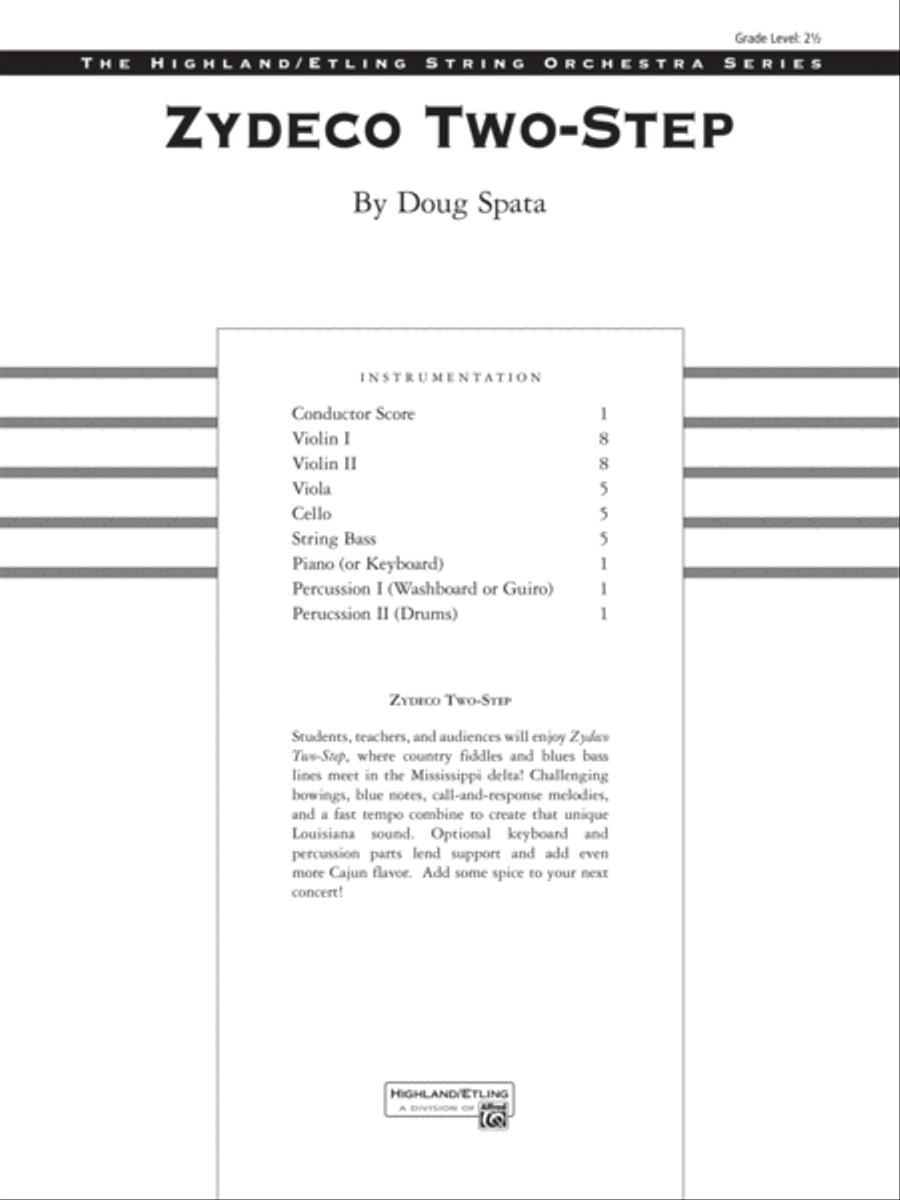 Zydeco Two-Step: Score String Orchestra scores gallery preview page 1
