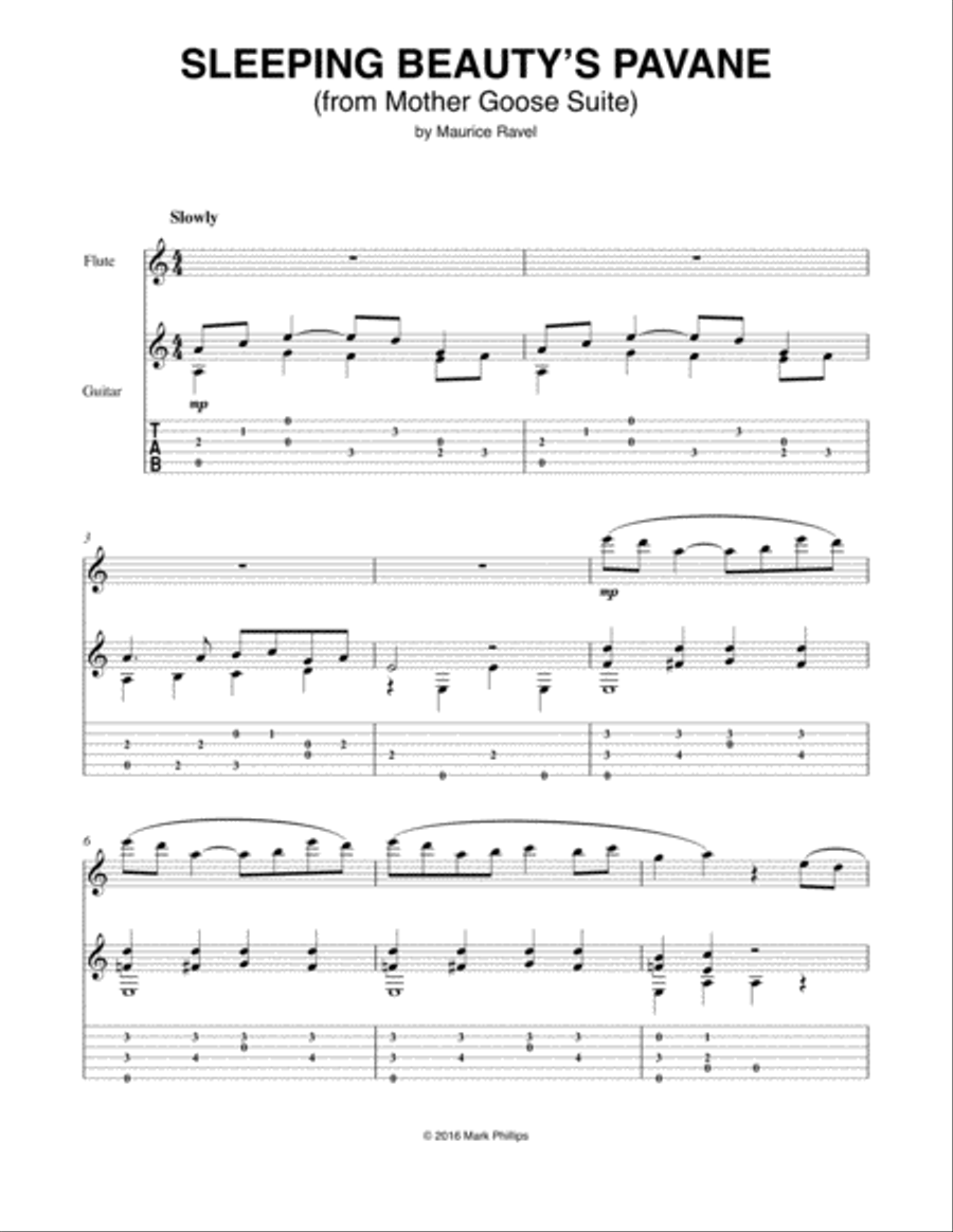 Sleeping Beauty's Pavane Sleeping Beauty's Pavane Flute scores gallery preview page 1