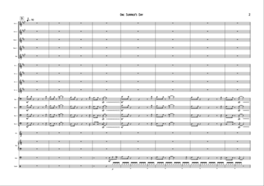 One Summer's Day Jazz Ensemble scores gallery preview page 3