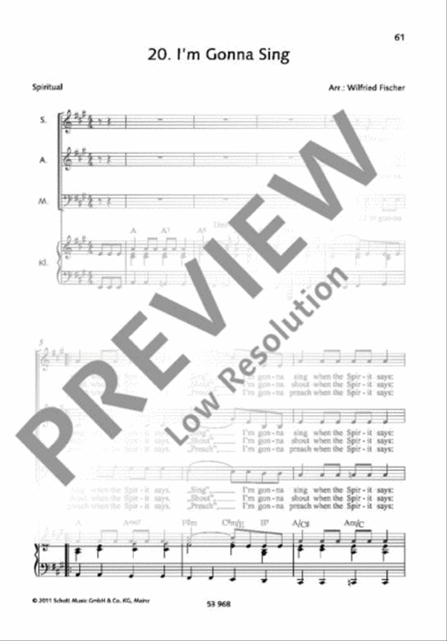 I'm Gonna Sing 3-Part scores gallery preview page 2