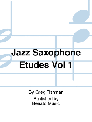 Book cover for Jazz Saxophone Etudes Vol 1