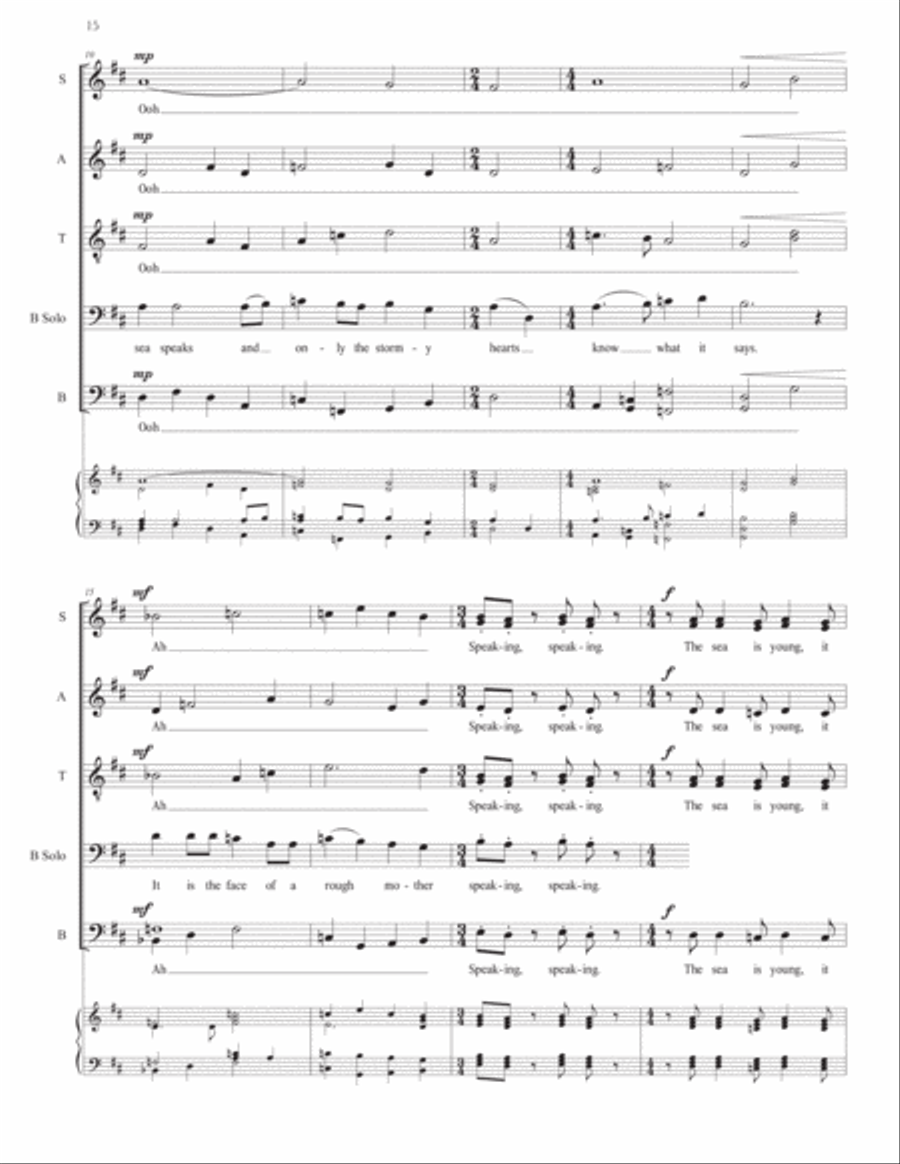Young Sea (from 'Mariner Songs') A Cappella scores gallery preview page 2
