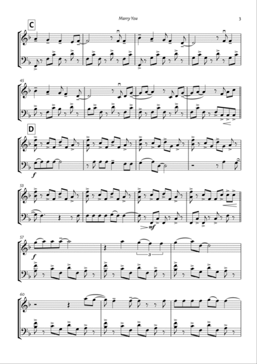 Marry You String Duet scores gallery preview page 3
