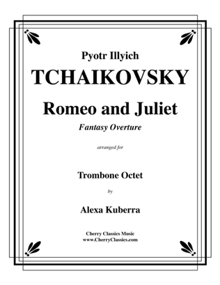 Book cover for Romeo and Juliet Fantasy Overture for Trombone octet