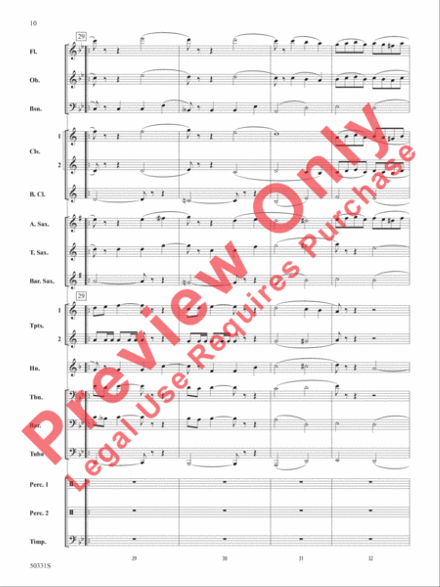 March to Nowhere Concert Band scores gallery preview page 11