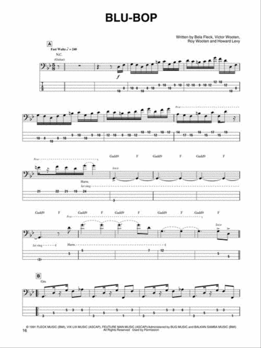 The Best of Victor Wooten Bass Guitar Tablature scores gallery preview page 11