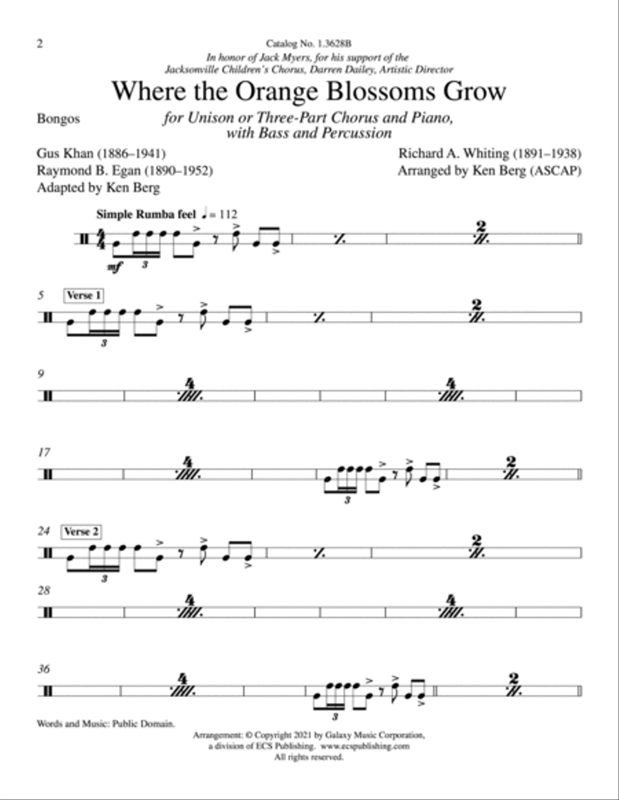 Where the Orange Blossoms Grow Choir scores gallery preview page 5