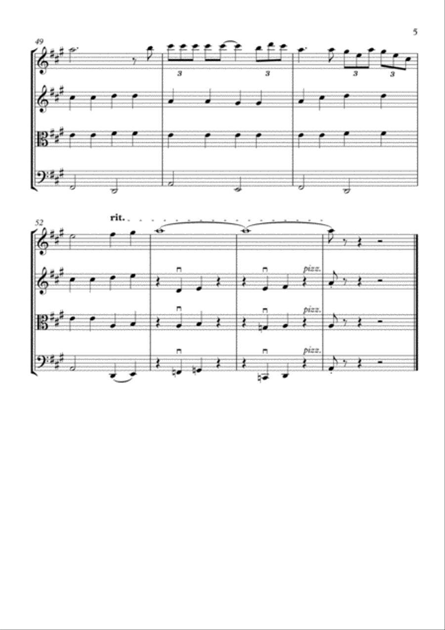 Time To Say Goodbye String Quartet scores gallery preview page 6