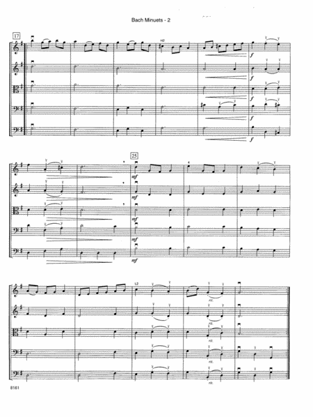 Bach Minuets - Full Score