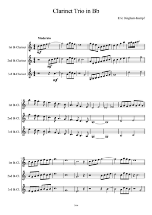 Clarinet Trio in B flat