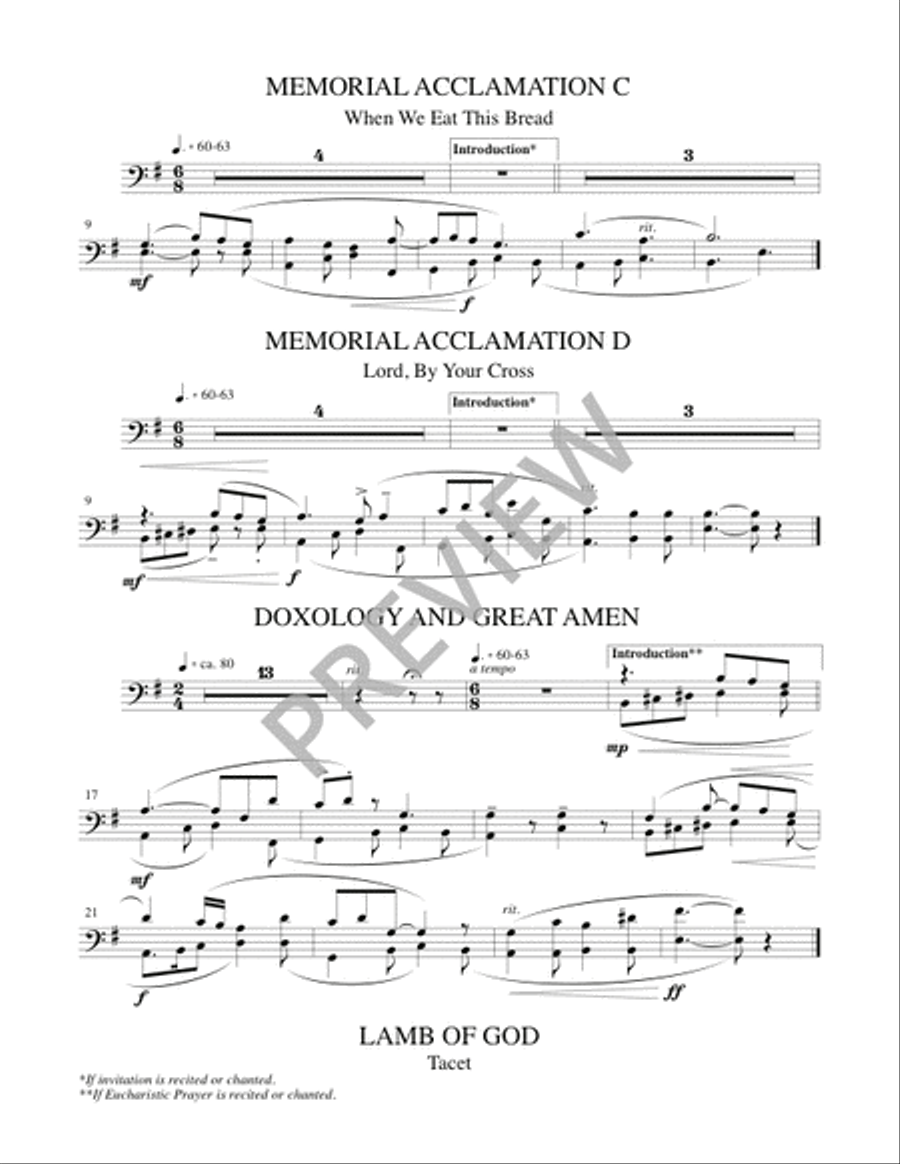 Mass of the Angels and Saints - Brass edition Handbell Choir scores gallery preview page 15