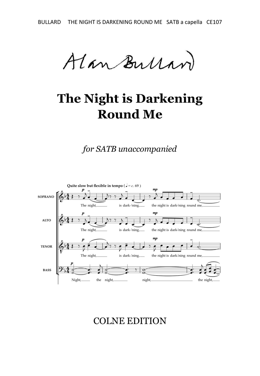 The Night is Darkening Round Me (SATB unaccompanied) 4-Part scores gallery preview page 1