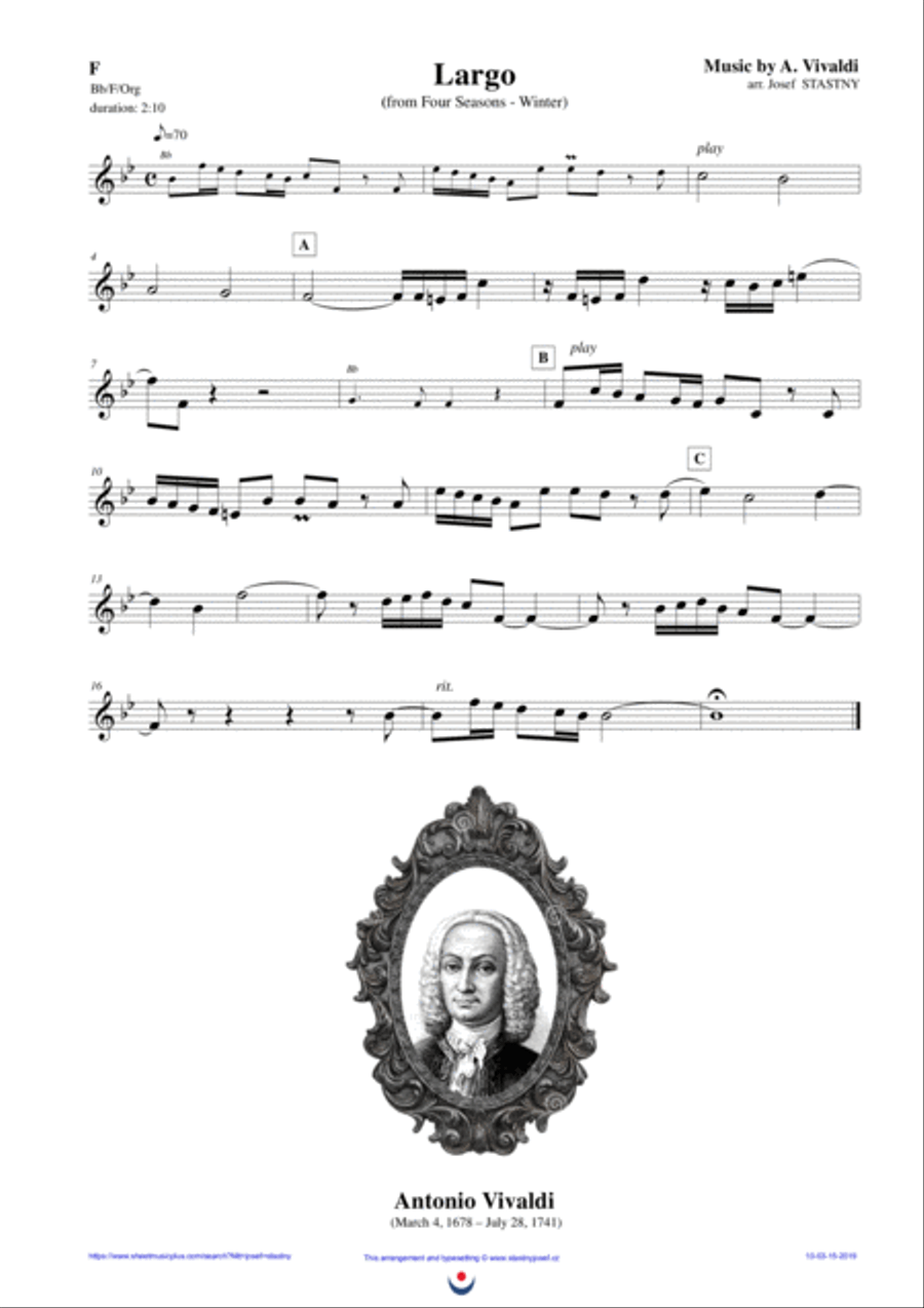 Four Seasons - Winter (Largo) Large Ensemble scores gallery preview page 4