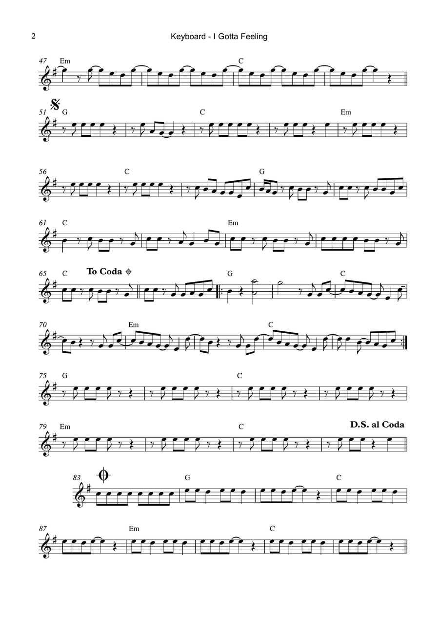 I Gotta Feeling I Gotta Feeling Small Ensemble scores gallery preview page 2