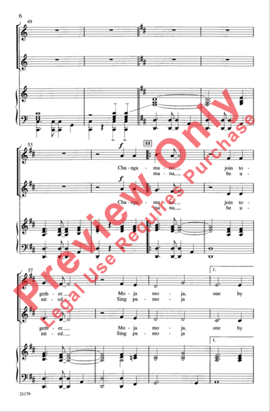 Changamano Changamano 2-Part scores gallery preview page 6