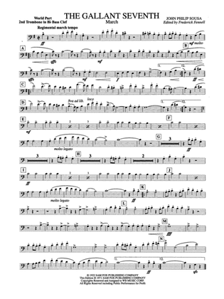 The Gallant Seventh: (wp) 2nd B-flat Trombone B.C.