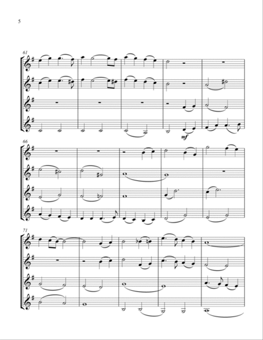 (There's No Place Like) Home For The Holidays String Quartet scores gallery preview page 6