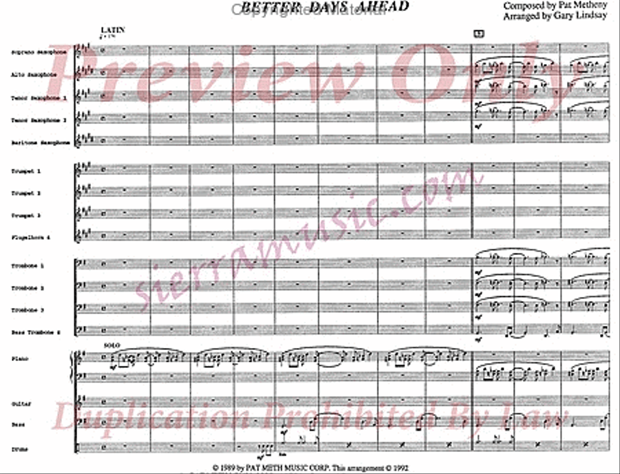 Better Days Ahead Big Band scores gallery preview page 2
