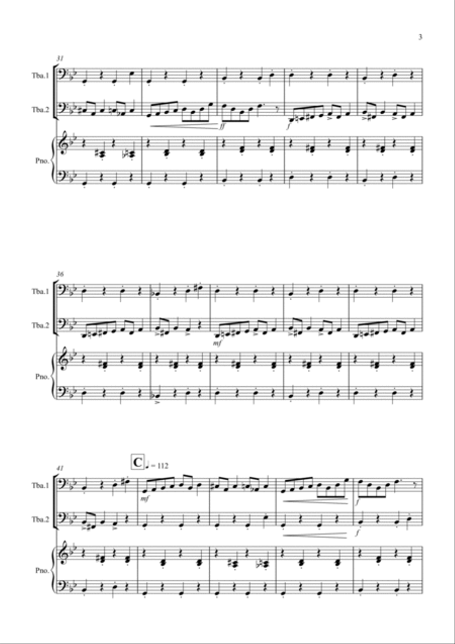 In the Hall of the Mountain King for Tuba Duet Brass Duet scores gallery preview page 3