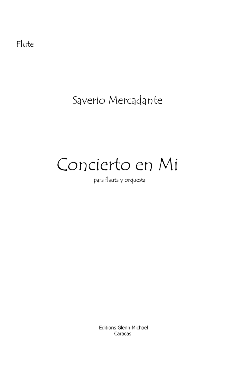 Mercadante Concerto for flute in E Flute Solo scores gallery preview page 2