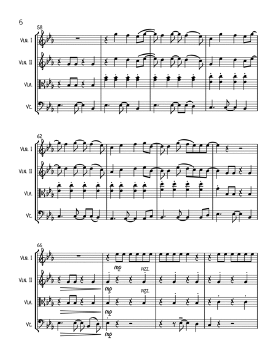 Dear Future Husband String Quartet scores gallery preview page 6