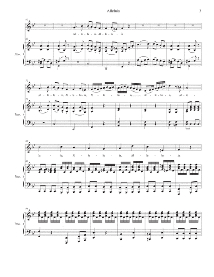Alleluia (from "Exsultate, Jubilate") (Unison choir - Accessible Key Version -Bb Major) image number null