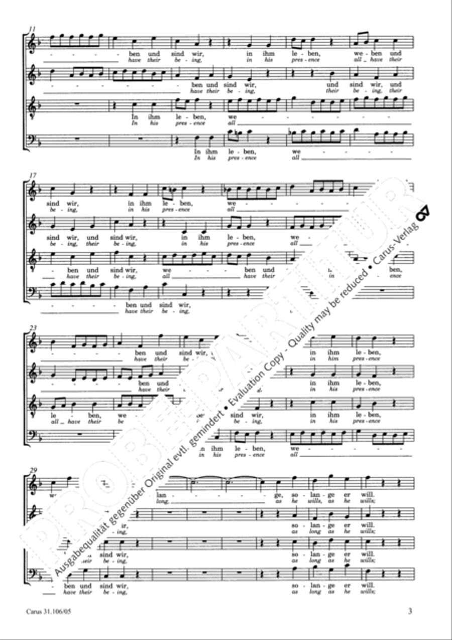God's own time is the time appointed (Gottes Zeit ist die allerbeste Zeit) 4-Part scores gallery preview page 4