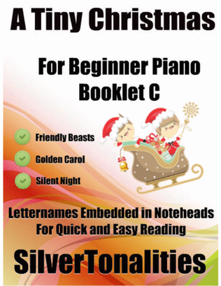 Book cover for A Tiny Christmas for Beginner Piano Booklet C