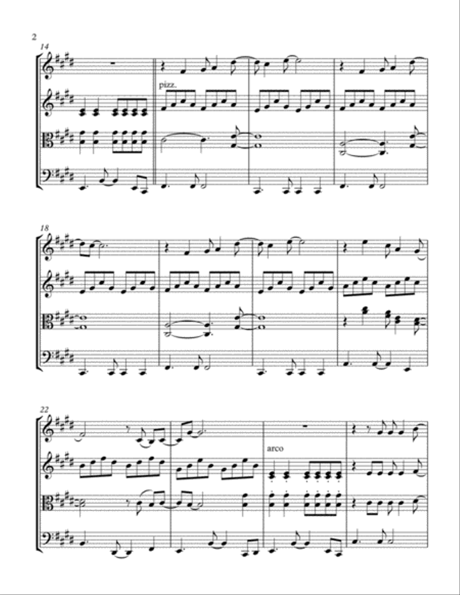 And I Love Her String Quartet scores gallery preview page 2
