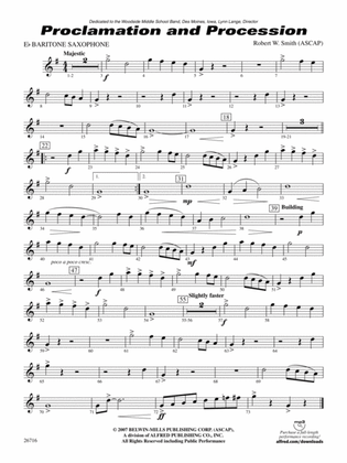 Proclamation and Procession: E-flat Baritone Saxophone