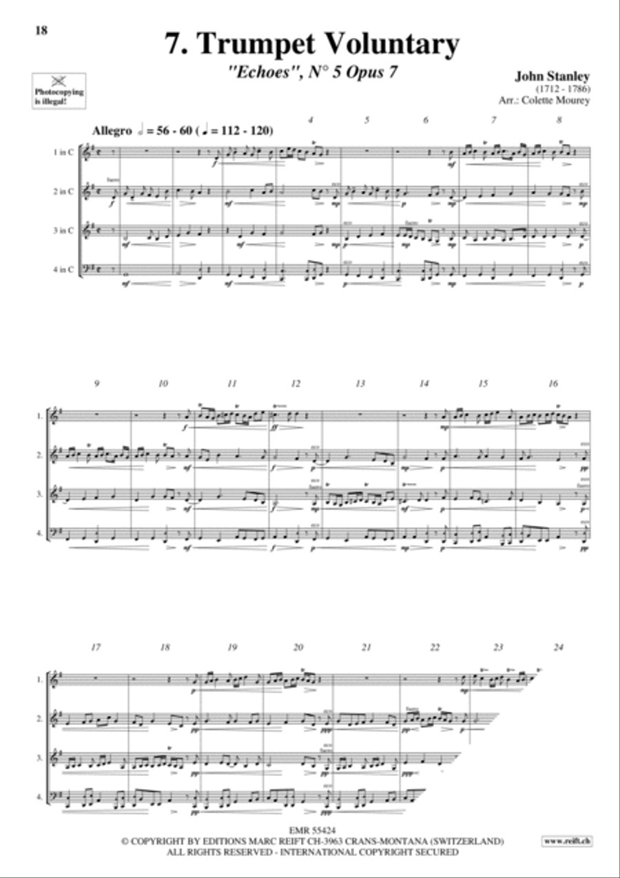 10 Greatest Voluntaries Woodwind Quartet scores gallery preview page 9