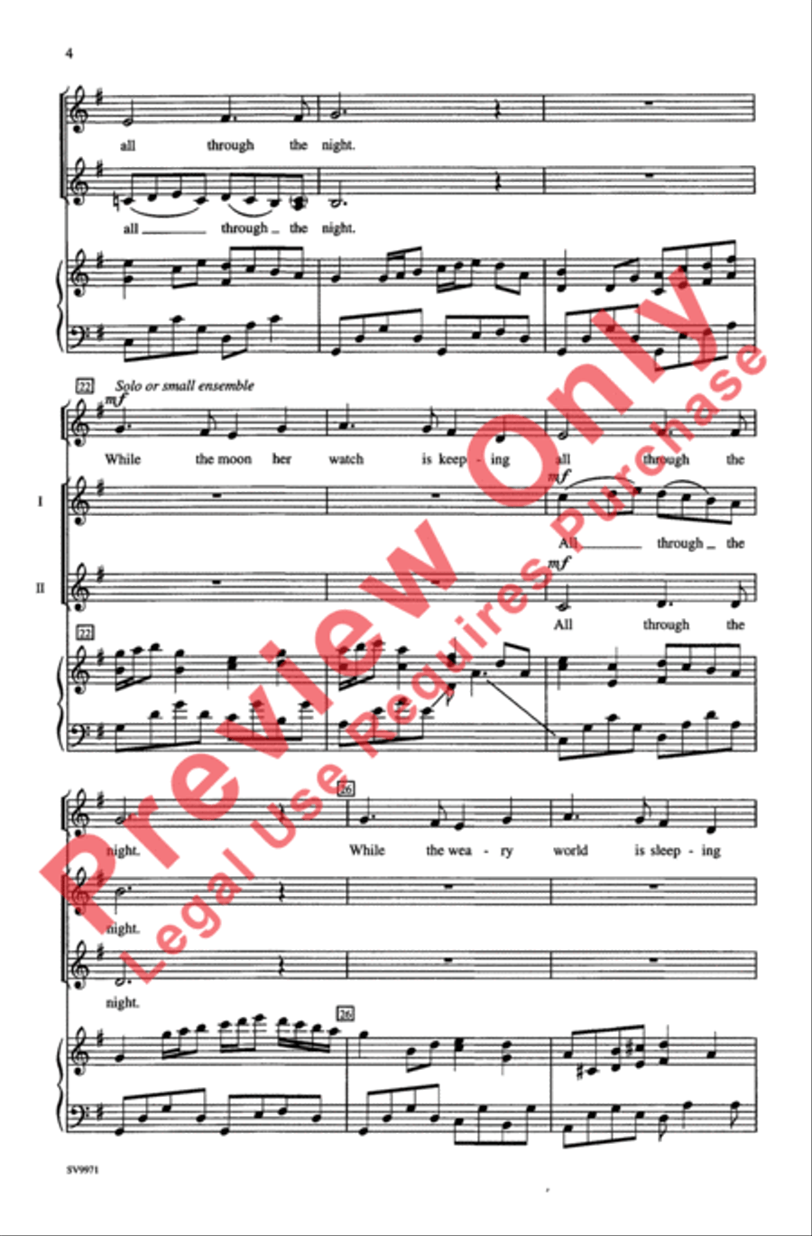 All Through the Night All Through the Night 2-Part scores gallery preview page 4