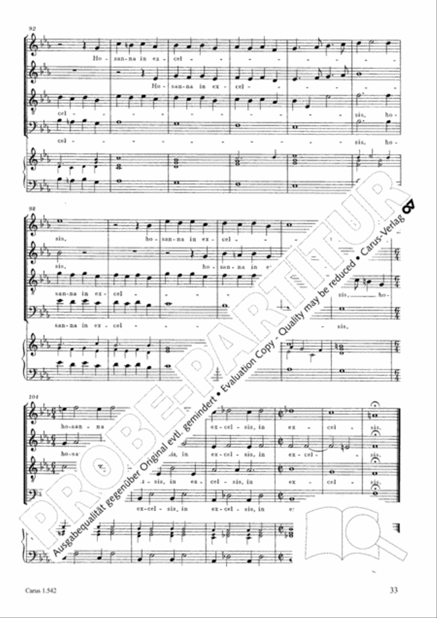 Messa a quattro voci da cappella 4-Part scores gallery preview page 34