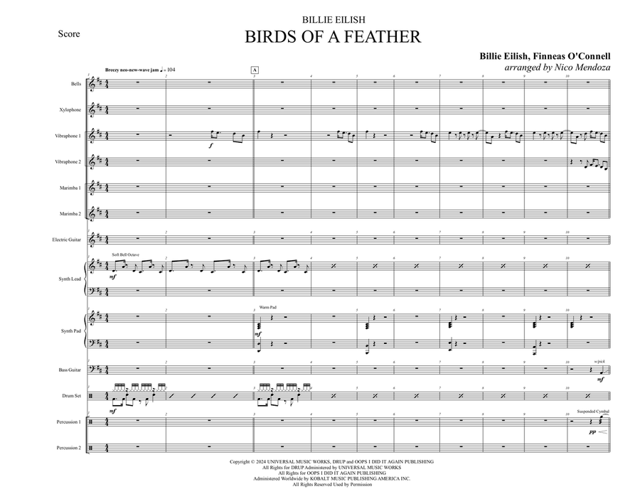 Birds Of A Feather Percussion Ensemble scores gallery preview page 1