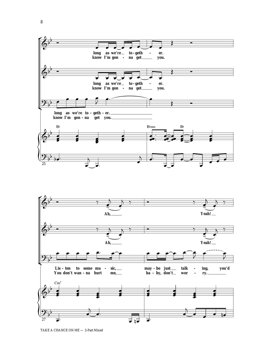 Take A Chance On Me 3-Part scores gallery preview page 6