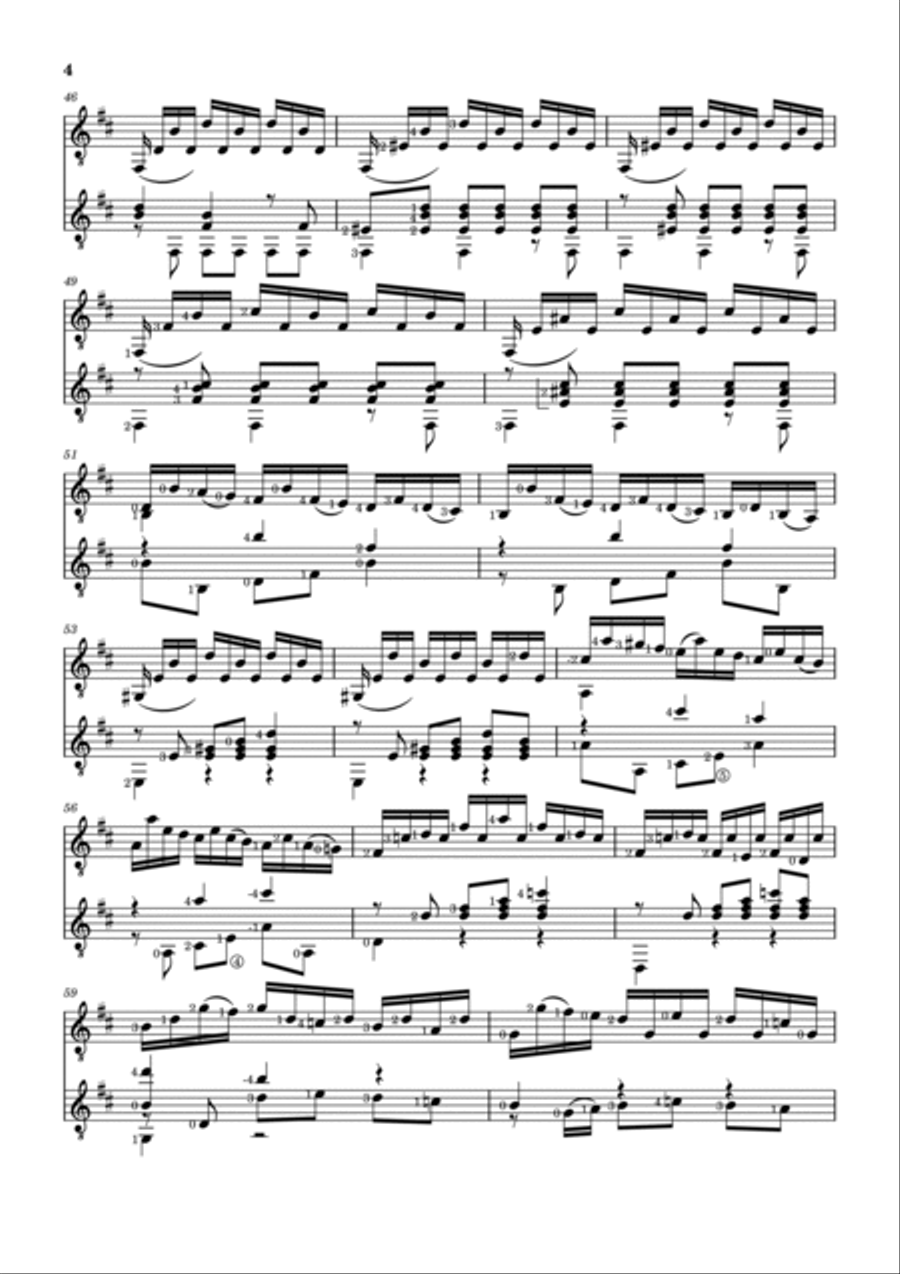 Prelude BWV 1006 (for 2 guitars) Acoustic Guitar scores gallery preview page 4