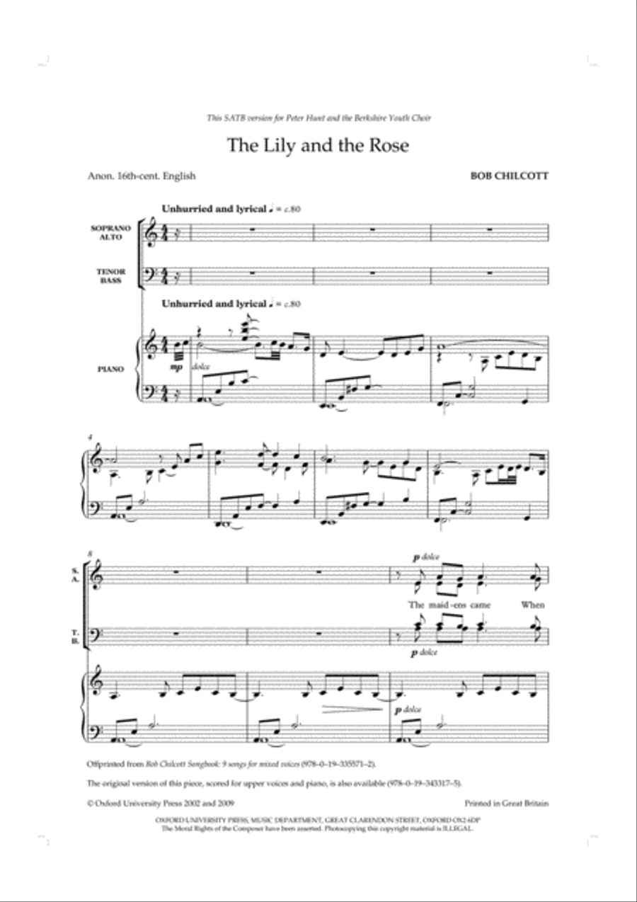 The Lily and the Rose 4-Part scores gallery preview page 3