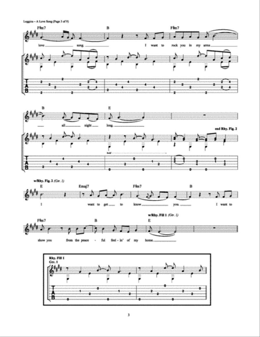 A Love Song Electric Guitar scores gallery preview page 3