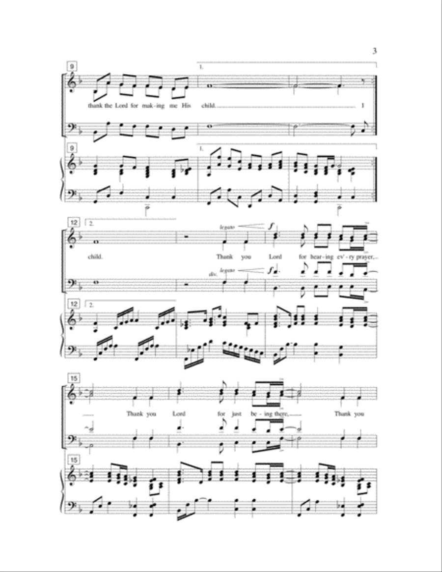 I Am His Child I Am His Child 4-Part scores gallery preview page 5