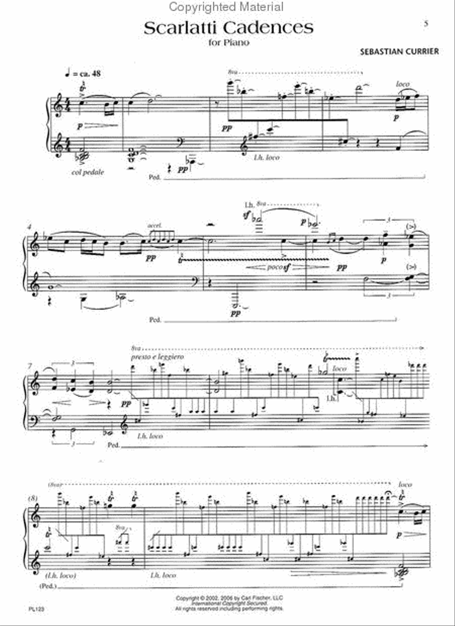 Scarlatti Cadences And Brainstorm Piano Solo scores gallery preview page 2