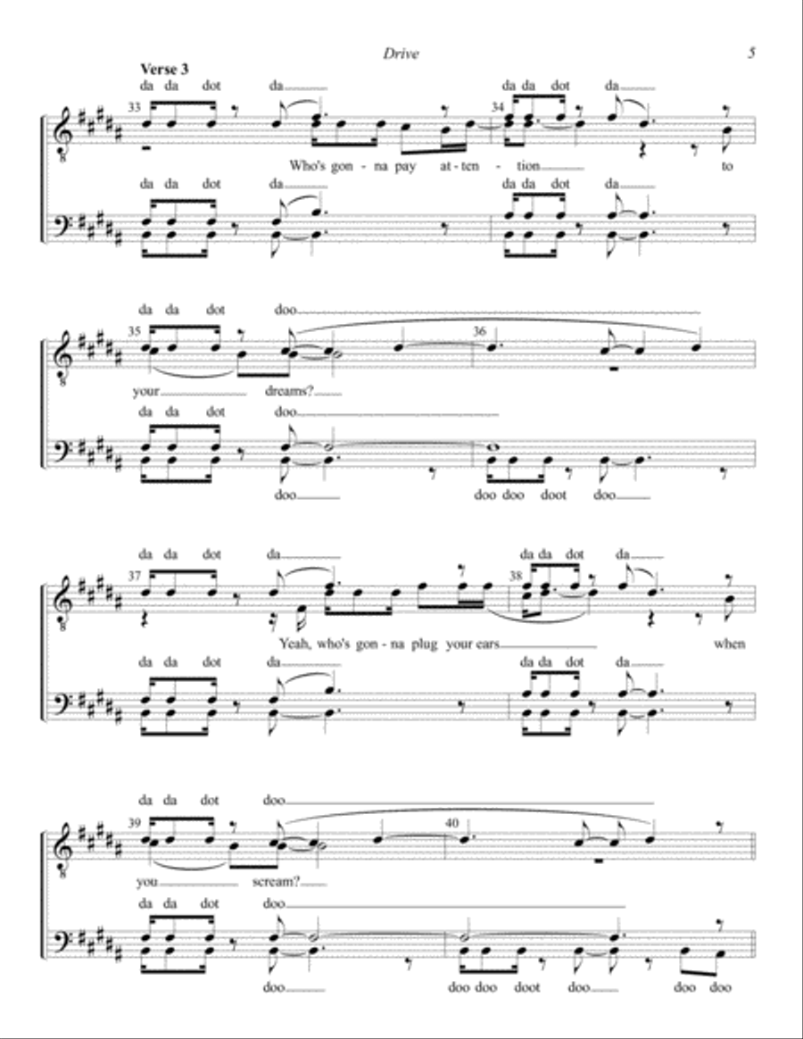 Drive Drive TTBB scores gallery preview page 5