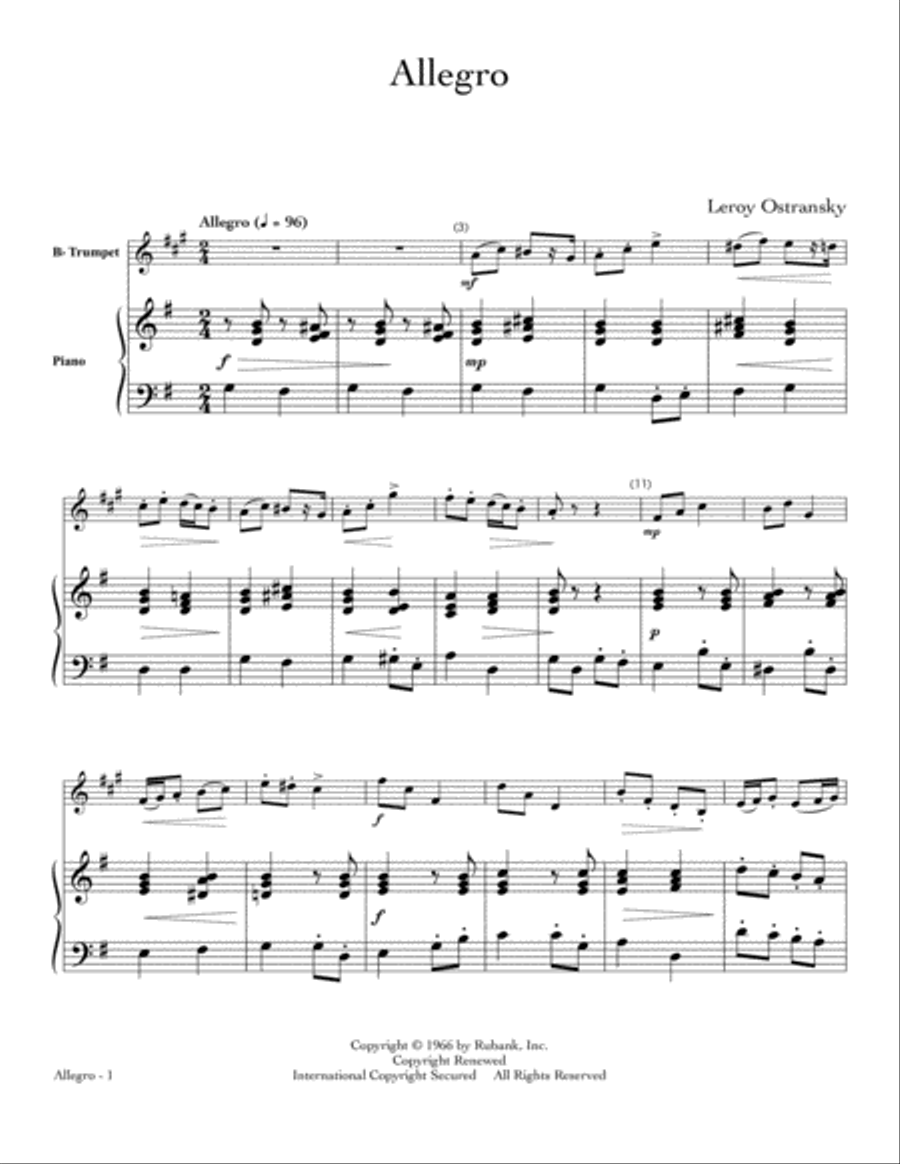 Allegro Allegro School and Community scores gallery preview page 1