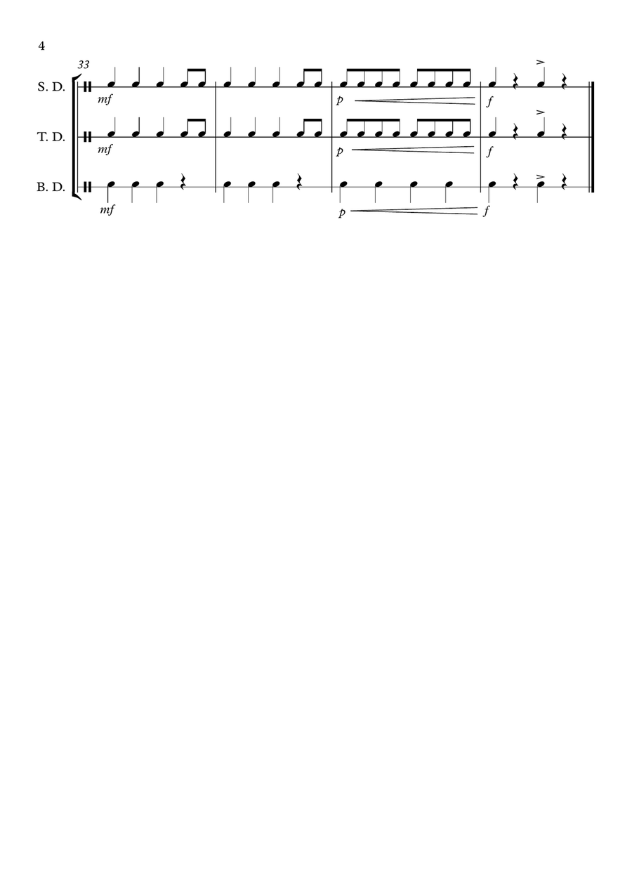 Four by Three Percussion Ensemble scores gallery preview page 4