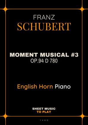 Moment Musical No.3, Op.94 - English Horn and Piano (Full Score and Parts)