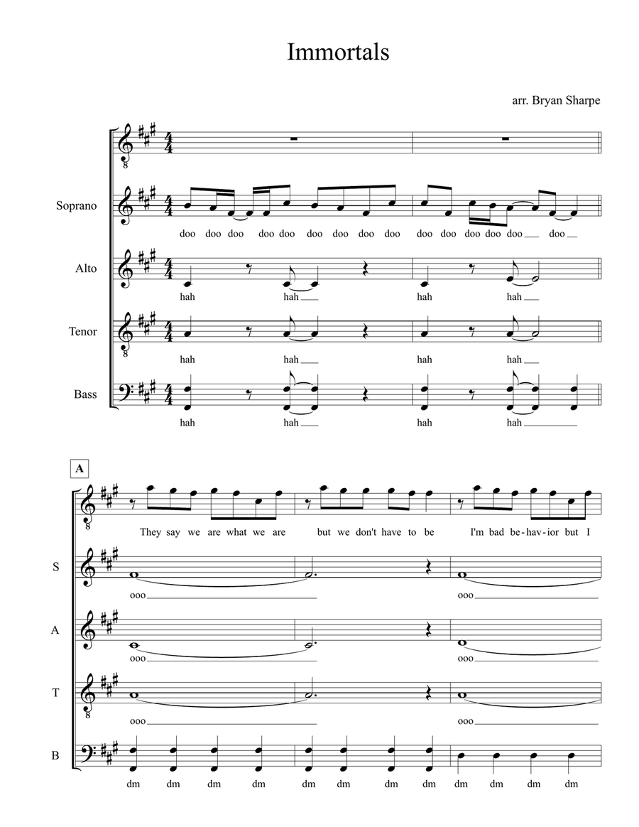 Immortals Immortals Divisi scores gallery preview page 1