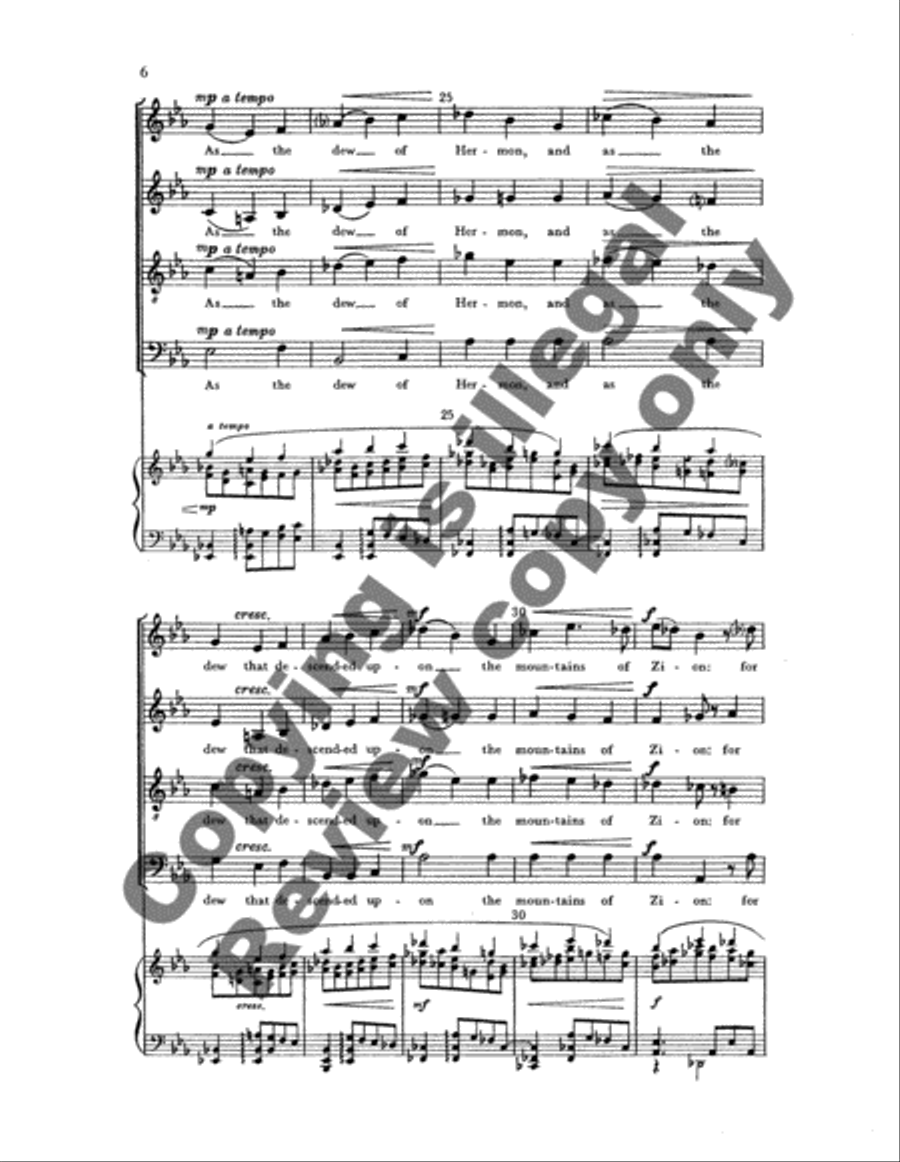 Two Psalms and a Proverb: 1. Behold, how good and pleasant it is 4-Part scores gallery preview page 5