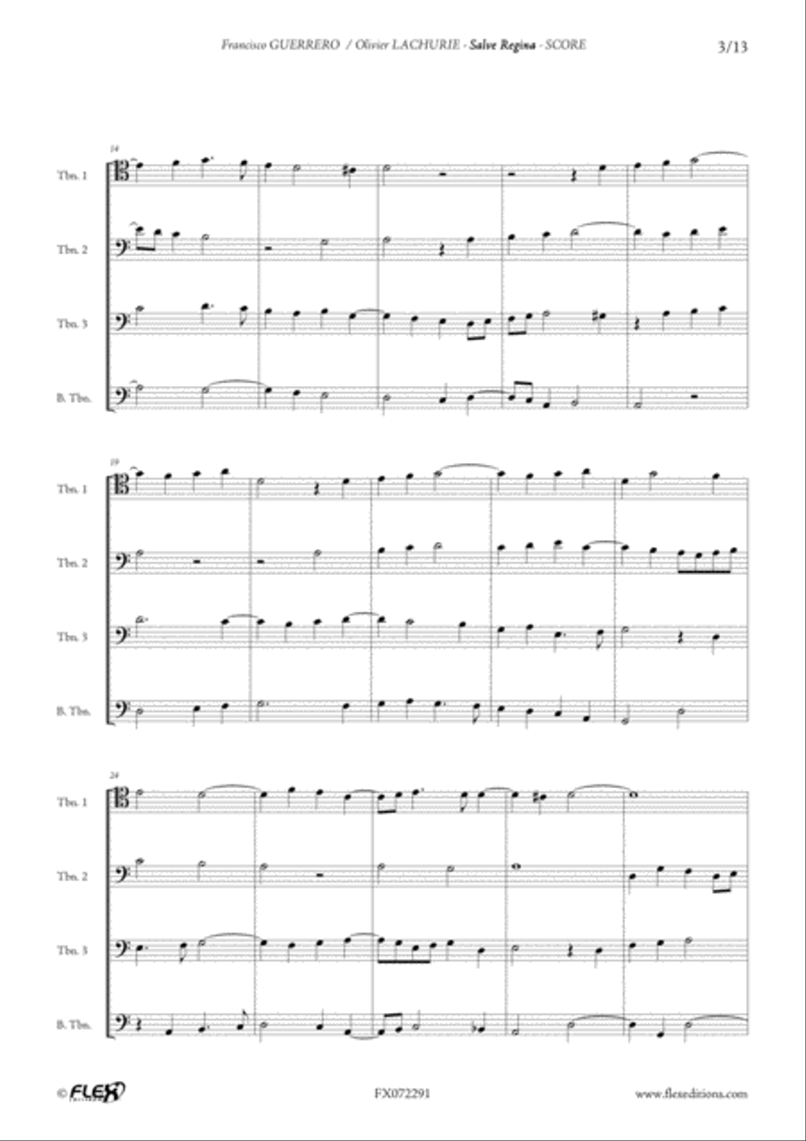 Salve Regina Trombone Quartet scores gallery preview page 3